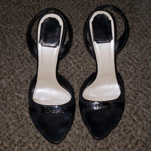 ⭐CHRISTIAN DIOR LOGO SLINGBACK SANDALS - Picture 6 of 6